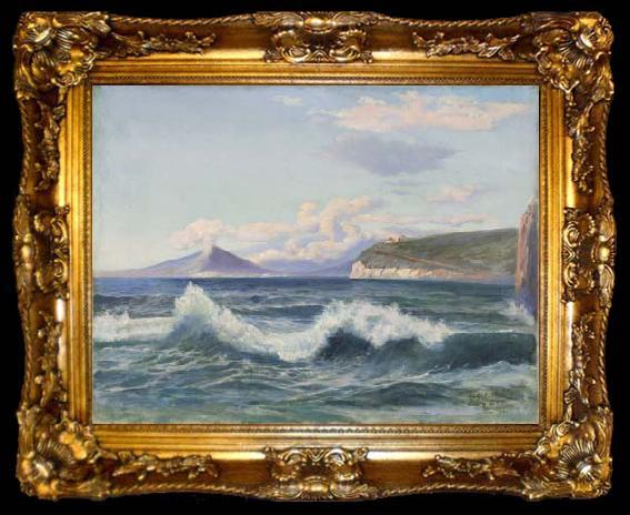framed  Amandus Adamson Bay of Naples, ta009-2